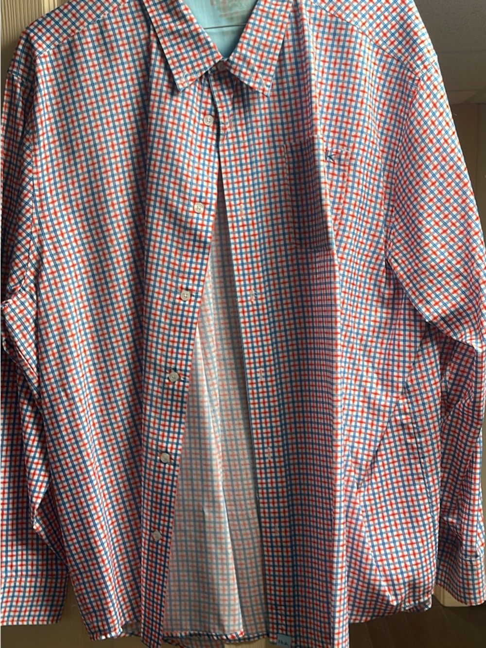 Huk Red and Blue Check Casual Button-Down Shirt